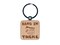 Hang in There with Sloth Teacher Motivational Engraved Wood Square Keychain Tag Charm